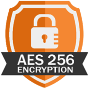 Secured by AES 256 bit encryption